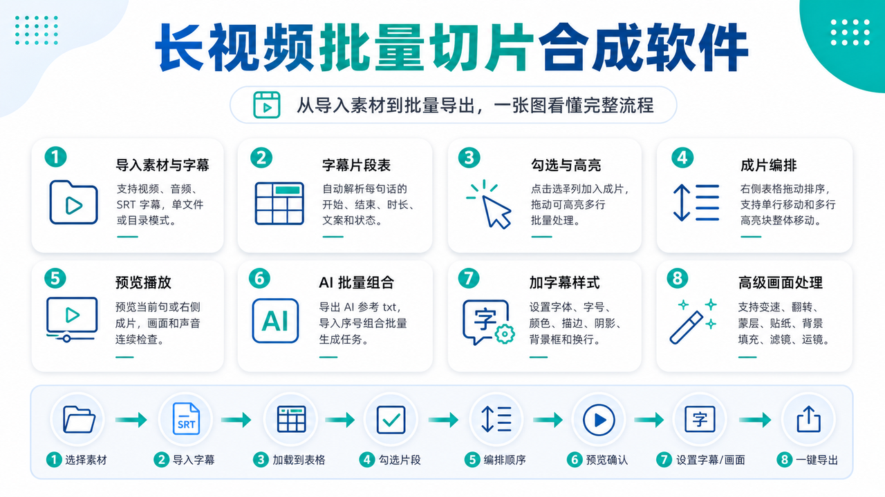 万剪大师长视频切片合成软件